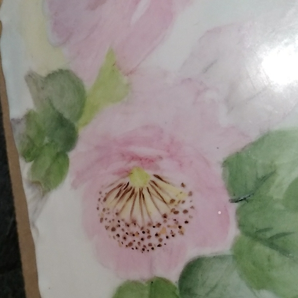 Vintage Long Shabby Chic Ceramic Rose Pattern Gold Gold Trimmed Storage Box - Picture 10 of 11